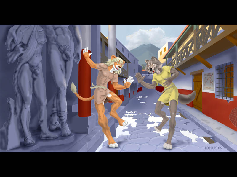 Escape of the Roman Kitchen Slaves by Lionus